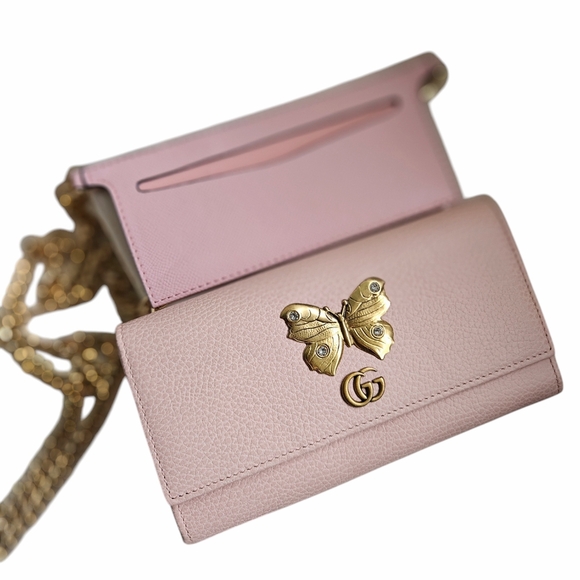 Gucci Garden GG Marmont butterfly continental wallet on chain - Picture 3 of 16